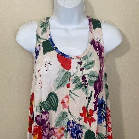 Kate & Mallory Hilo Floral stretchy full Maxi Knit dress S oversized boho y2k - Picture 2 of 7